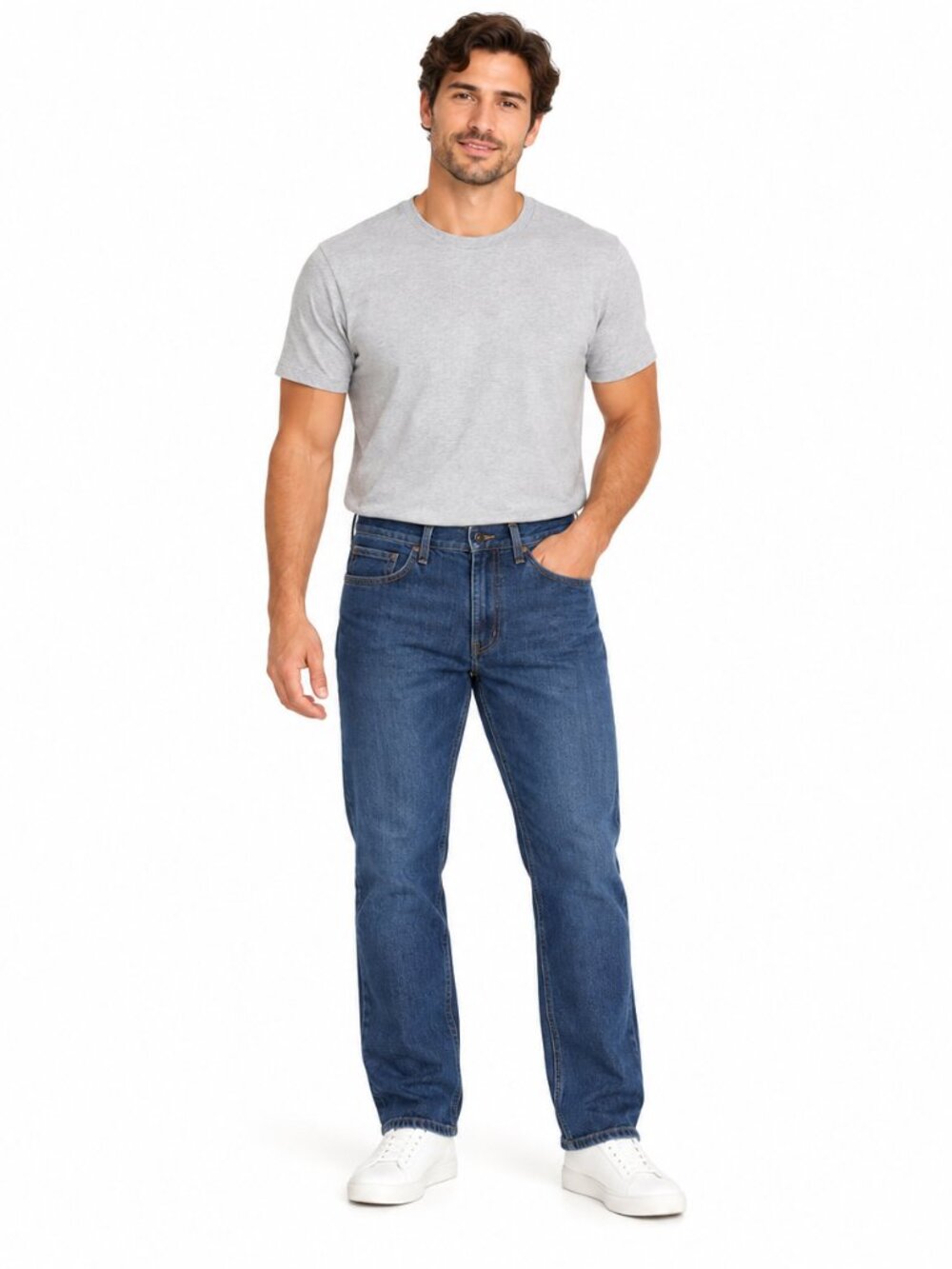 Eddie Bauer Men's Classic Straight Stretch Jeans 34x30 Blue Denim NWT